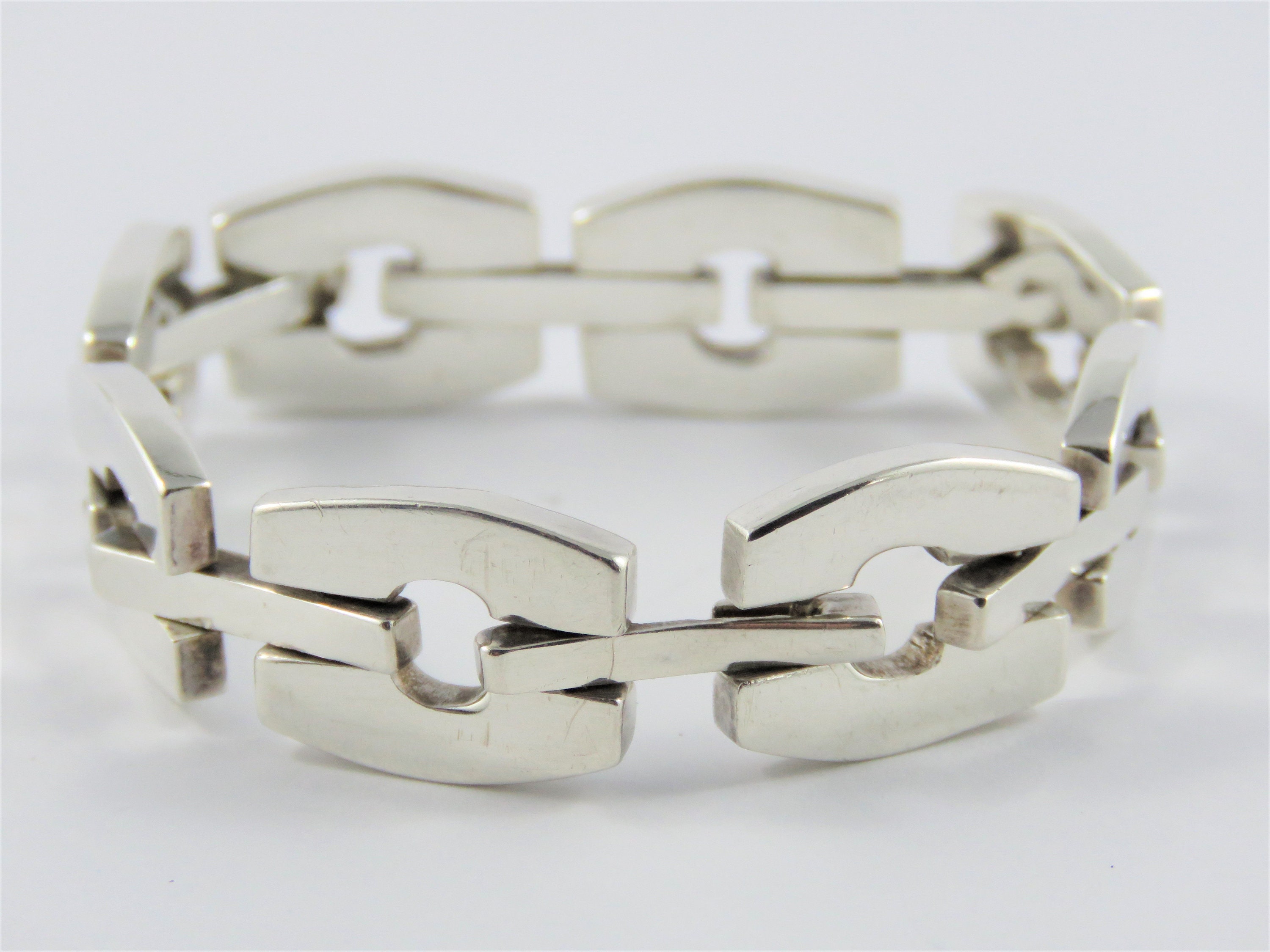 M571 1970s Mexico Taxco  シルバー  バングル Sterling Silver Panel Bracelet Taxco Mexico 1970