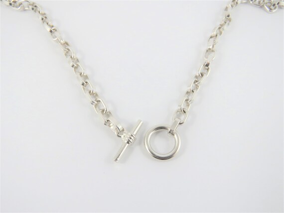 Sterling Silver 24" Rectangular Link Chain - image 2