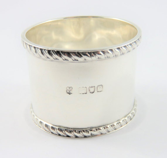 Sterling Napkin Ring With English Hallmarks - image 2