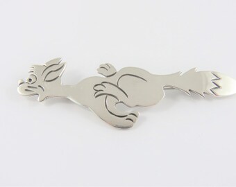 Mexican Sterling Silver Fox Pin