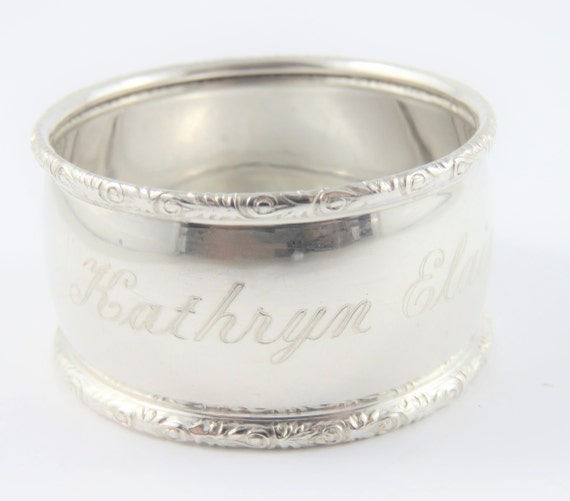 Birks Sterling Silver Monogrammed Napkin Ring