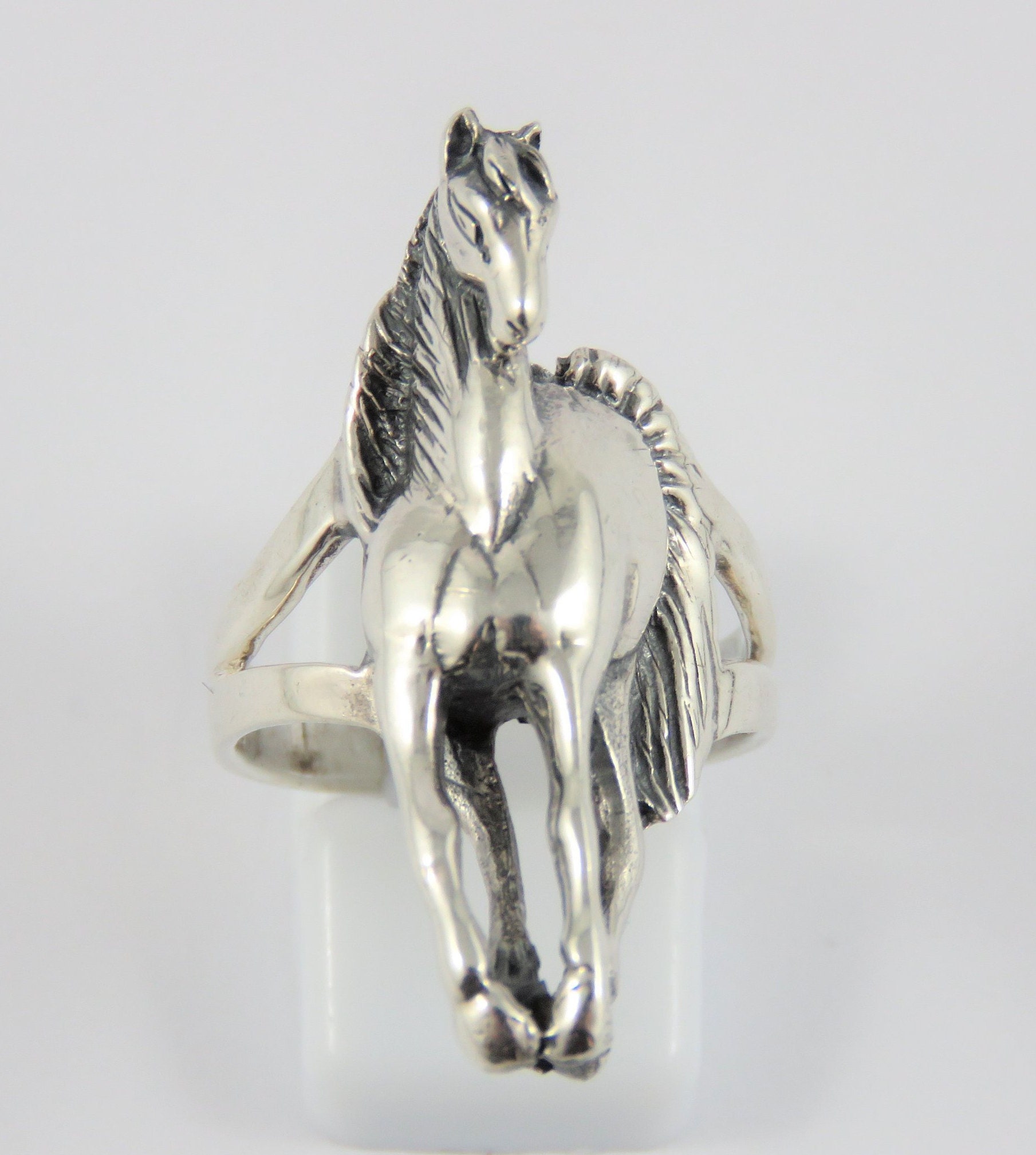 Sterling Silver Horse Ring-size 7 3/4 - Etsy Sterling Silver Horse Ring-size 7 3/4 - Etsy