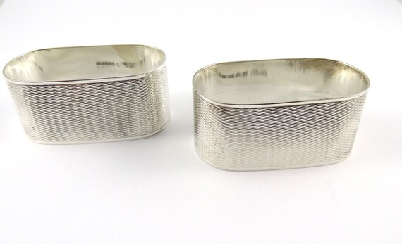Two Sterling Silver Napkin Rings With English Hal… - image 4