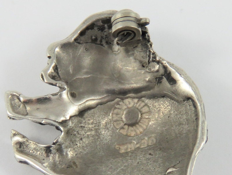 Sterling Silver Bison Brooch