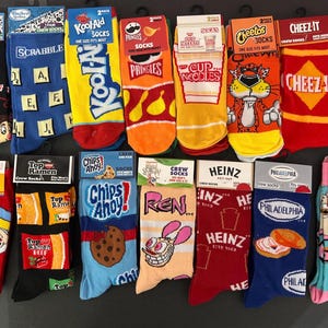 Odd Sox Crazy Socks Funny Novelty Crew Socks Food Snack Candy Cereal Graduation Gift Gag Party | Men & Women Adult Size 6-12 | Fast Shipping