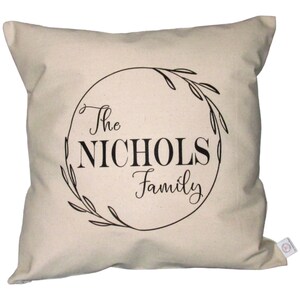 FARMHOUSE Pillow Cover 18X18~PERSONALIZED Pillow~Canvas Pillow~Housewarming Gift~Throw Pillow~Wedding Gift