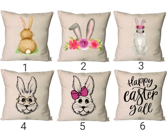 Easter Bunny Pillows~Easter Bunny Pillow Covers~Easter Throw Pillows~Easter Pillow~Easter Decor