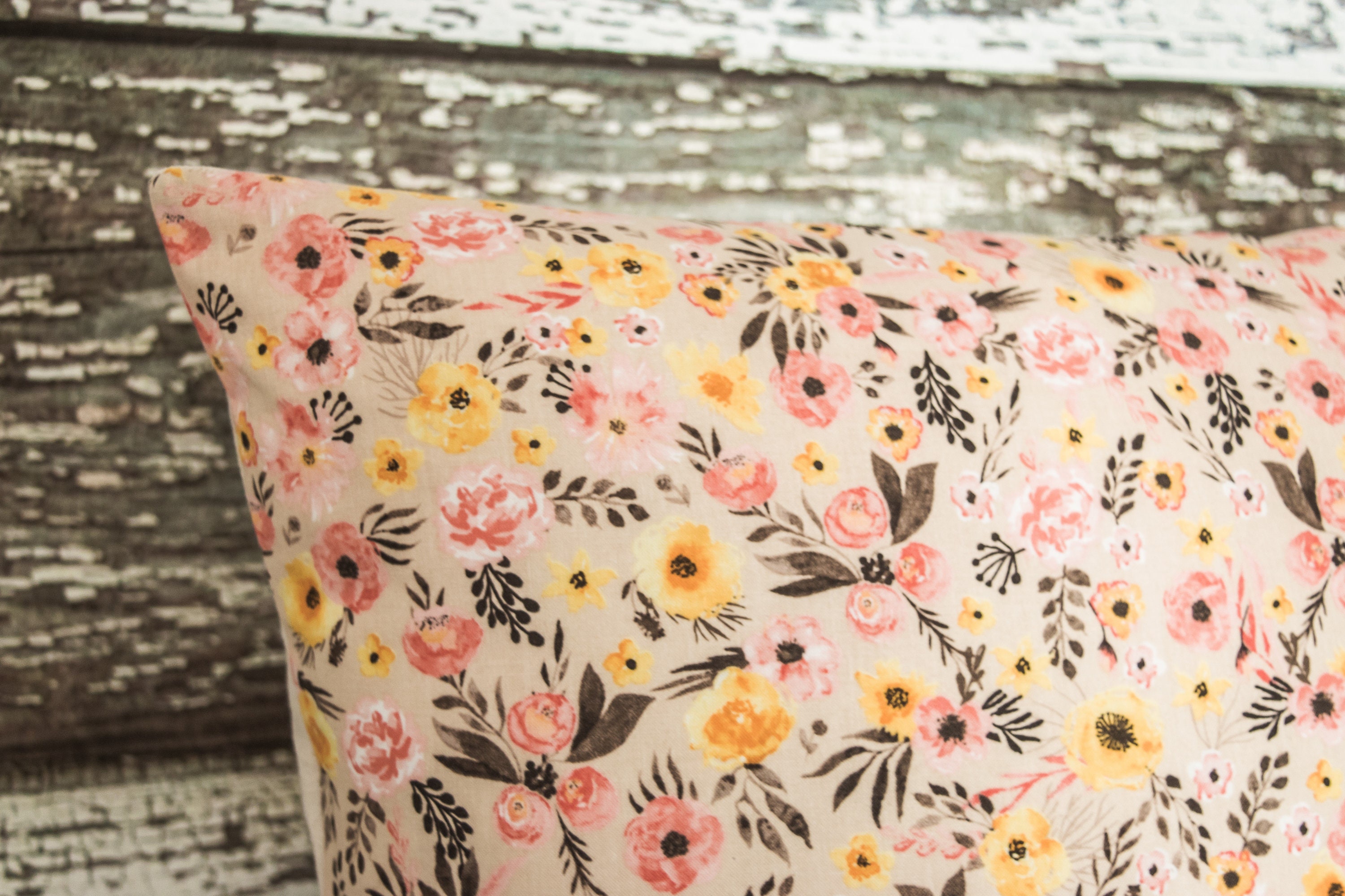 FARMHOUSE Pillow Cover 18X18 ACCENTFLORAL Print Etsy UK