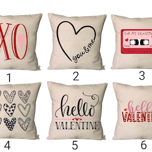 Valentine&#39;s Day Pillows~Hello Valentine Pillow Covers~You and Me Throw Pillows~Love Pillow~Valentine&#39;s Day Decor