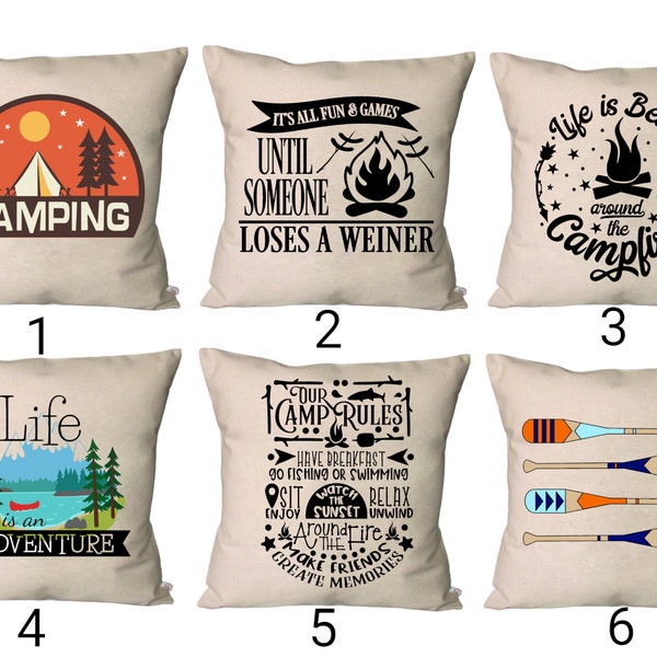 Camping Pillow Etsy