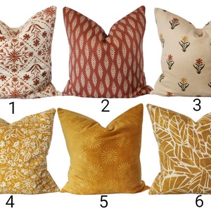 Washable Pillow Covers~Corduroy Burnt Orange Pillow Cover~Mustard Yellow Throw Pillow~Neutral Boho Pillow Covers~Modern Pillow Cover