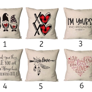 Valentine&#39;s Day Pillows~Valentine Pillow Covers~Red and Black Throw Pillows~Love Pillow~Valentine&#39;s Day Decor