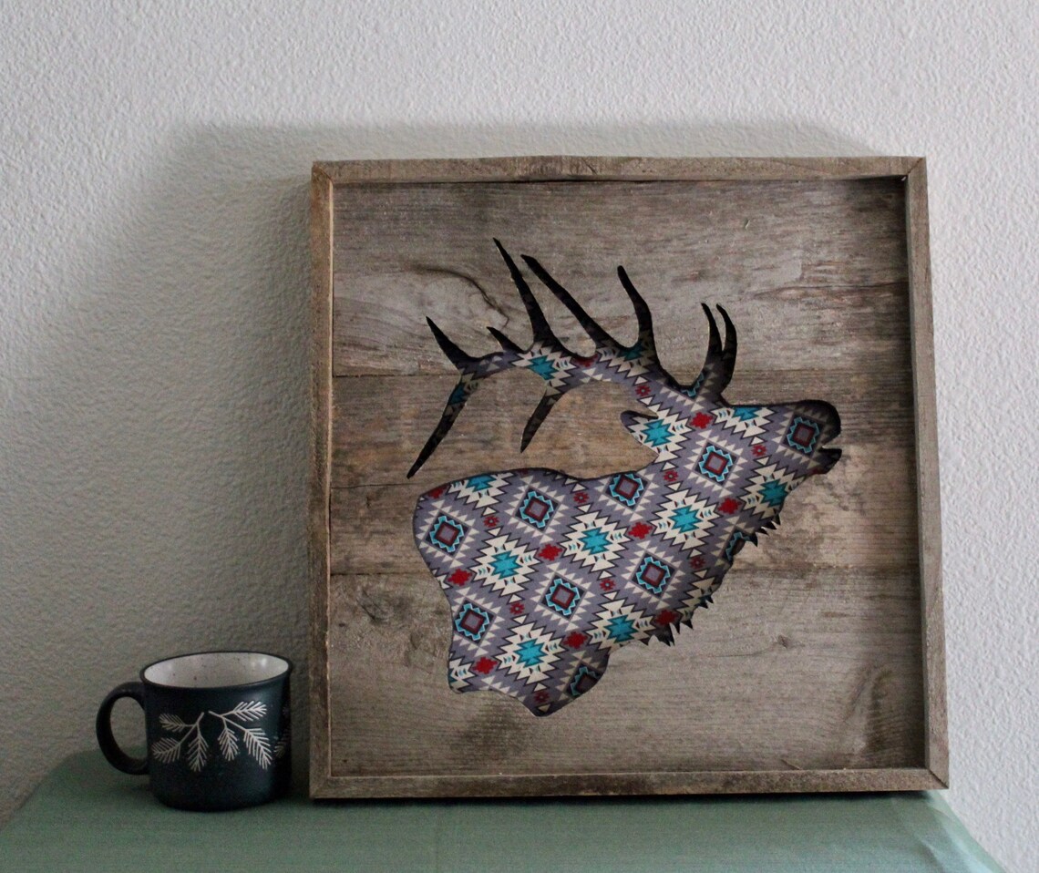 Rustic Elk Wall Decor Etsy