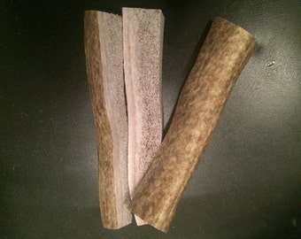 3 Pack Quarter Cut Elk Antler Dog Chews – Natural Long Lasting Dental Treats for Dogs