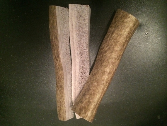 3 Pack Quarter Cut Elk Antler Dog Chews – Natural Long Lasting Dental Treats for Dogs