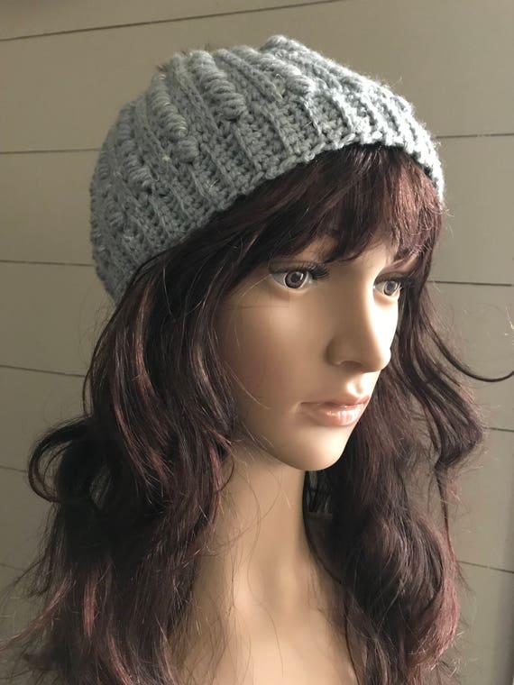 Crochet Malia Beanie Hat With Faux Furr 