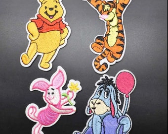 Winnie The Pooh Cartoon Character Face Embroidered Iron On Patch