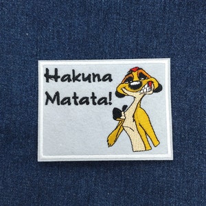 Hakuna Matata embroidered iron-on patch