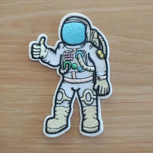 Astronaut embroidered iron on applique fabric patch