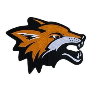 Red Fox Large embroidered iron-on Patches Golden foxes fox head vulpes