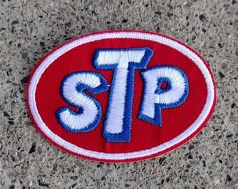 STP oil and gas mechanic racing embroidered iron-on patch