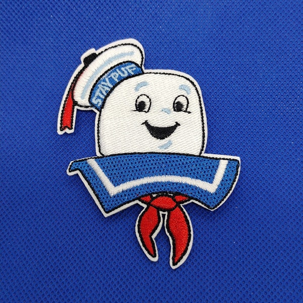 Marsh-mallow Man Embroidered iron on patches Puff patch