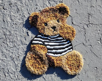 Teddy bear soft and cute large embroidered sewing patch