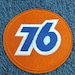 76 Gas and Oil Inspired Mechanic Racing Embroidered Patch Iron on 3-in ...
