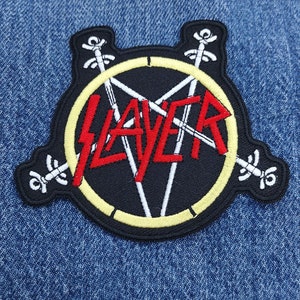 Slayer Rock Band Embroidered Embroidery Patch Patches Iron on 