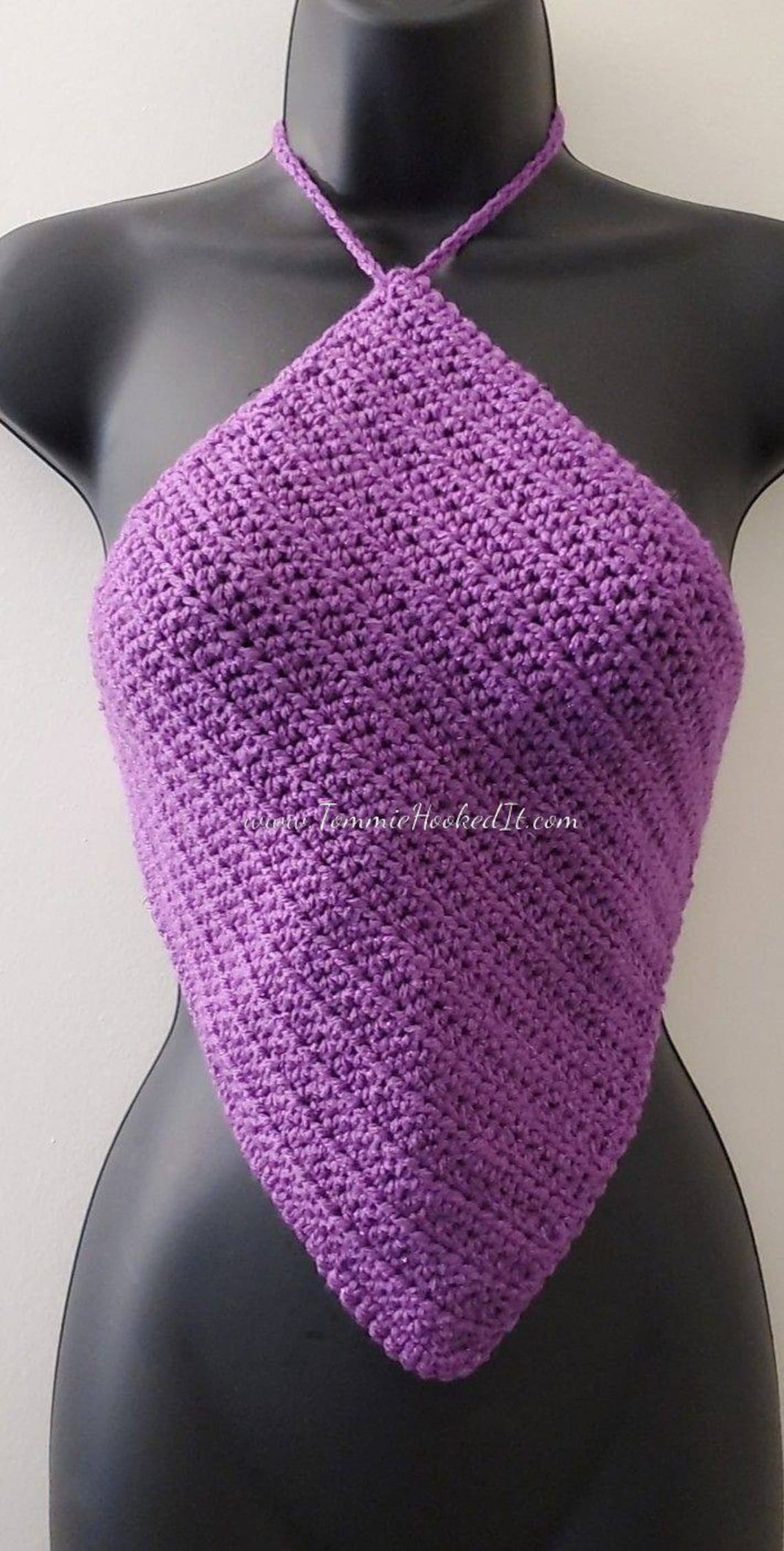 Purple Shimmer Halter Top - Etsy