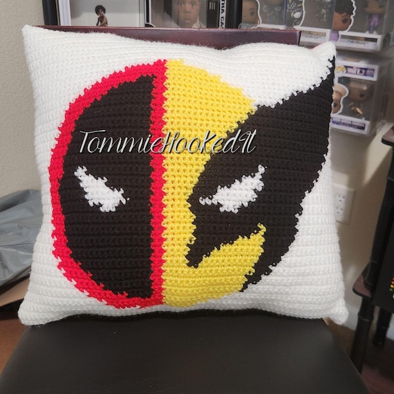 Best Buds (DP and Wolverine) Throw Pillow
