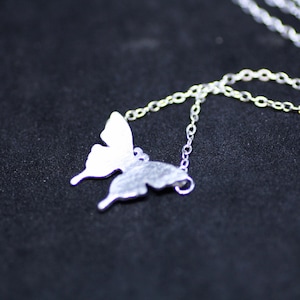 Pretty Butterfly Necklace Sterling Silver 925 , Handmade