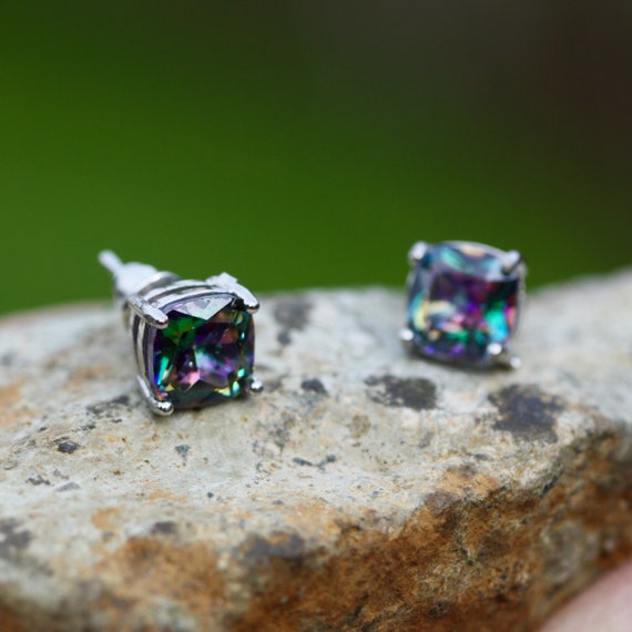 Mystic topaz sale stud earrings