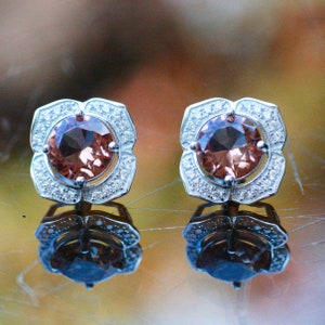 Color Change Diaspore Flower Earrings Sterling Silver 925 , CLEARANCE