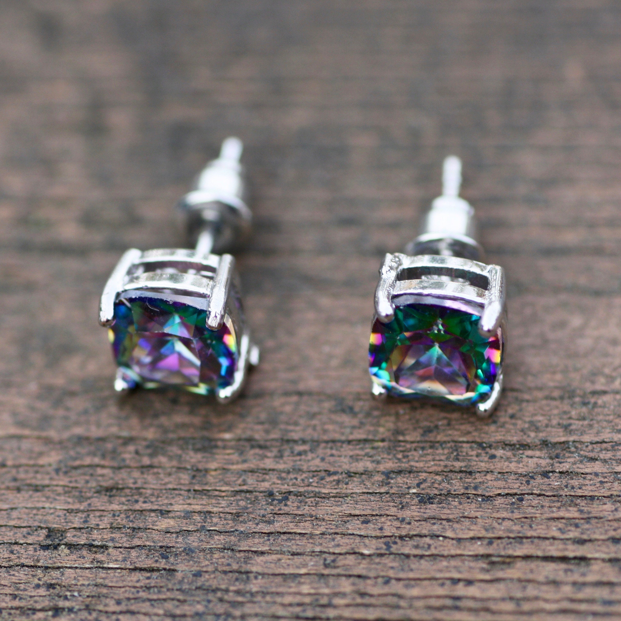 Orecchini Argento Placcato Mystic Topaz Orecchini Pendenti Con Topazio Mistico - Arcobaleno Di Colori, Perfetti Per La Festa Della Mamma Orecchini Gancio Per Festa Della Mamma Luckyshine - Foto 3