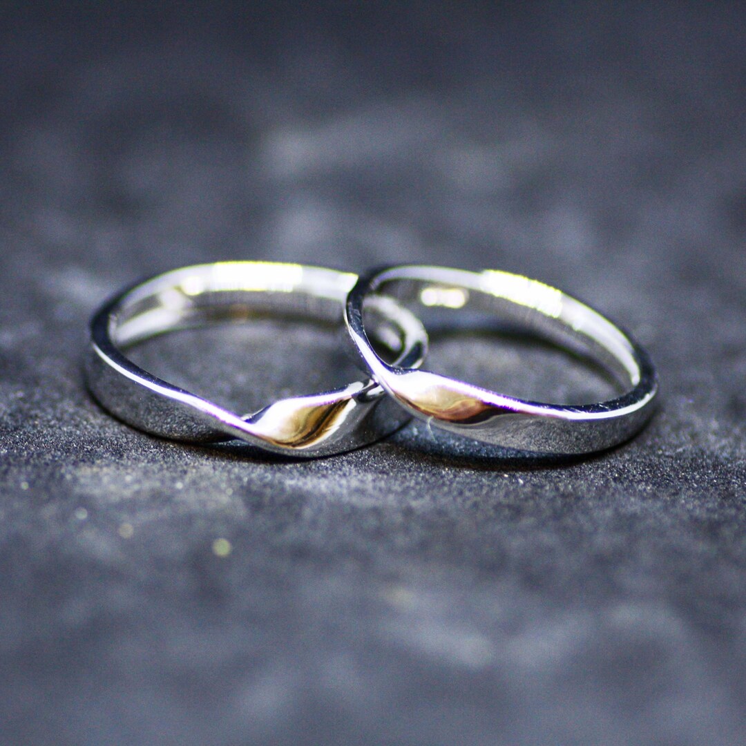 Anelli di coppia in argento sterling 925, fedi nuziali e di