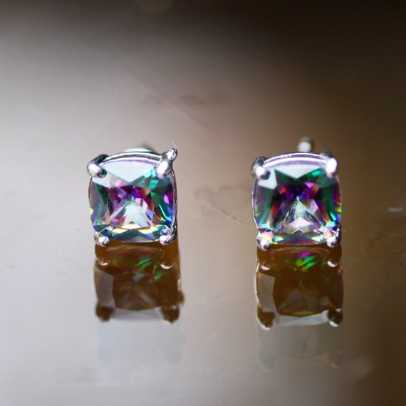 Orecchini Argento Placcato Mystic Topaz Orecchini Pendenti Con Topazio Mistico - Arcobaleno Di Colori, Perfetti Per La Festa Della Mamma Orecchini Gancio Per Festa Della Mamma Luckyshine - Foto 11