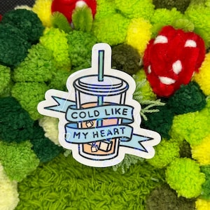 Frío como mi corazón - Pegatina de café helado