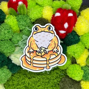 Pancake Pac-Man Frog Stickers. Frogs, Pacman, Decals, Vinyl, Tumbler, Pets, Animals, Laptop, Water bottle, Cute, Funny, Cartoon, Drawing, Ar