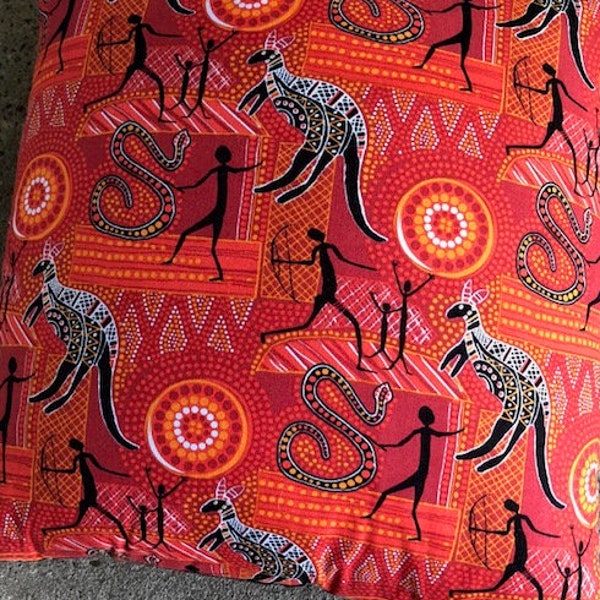 Australiana Cushion Cover - Australia Aboriginal design Wigarup - Decorative Throw Pillow / Australia / Scenic - 40 x 40 cm