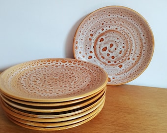 8 assiettes plates modèle Fauve de Niderviller