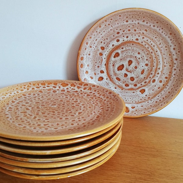 8 assiettes plates modèle Fauve de Niderviller