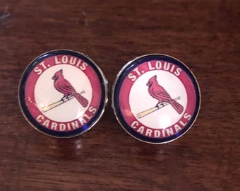 St. Louis Cardinals large stud earrings