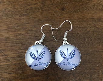 St. Louis Battlehawks dangle earrings