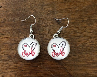 Kansas City Chiefs dangle earrings