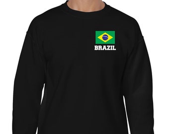 Brasil Text Bold Republica Federativa Do Brasil Brazil Soccer Hoodie Pullover 