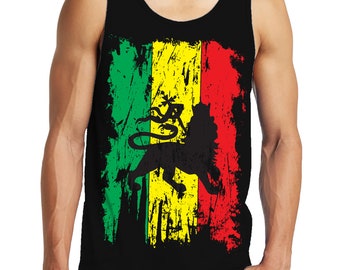 Royal Lion Jr Spaghetti Tank Geometric Lion King of The Jungle