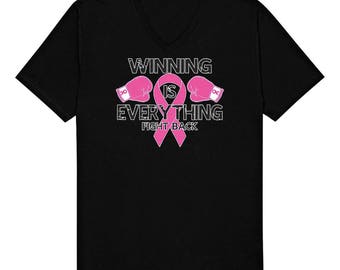 Pink Ribbon T Shirt Courage /& Hope Wear Pink for Charity Cancer Race Mud Event