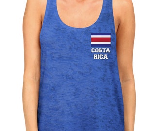 Costa Rica Athletic Retro Series Women/'s Racerback Tank Top Soccer