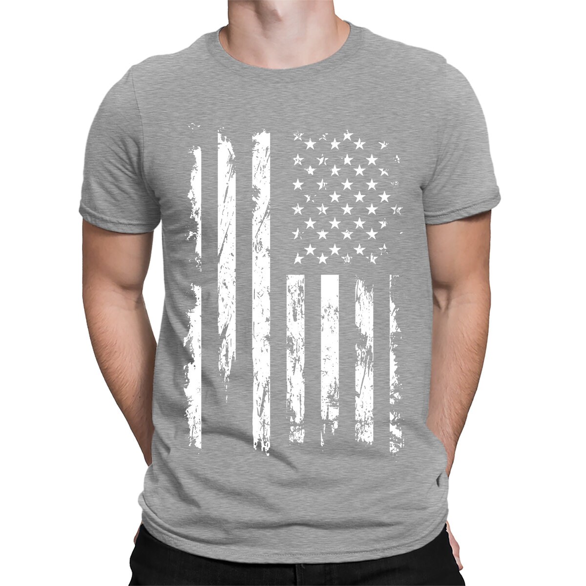 Distressed White American USA Flag Patriotic Patriotism Land - Etsy